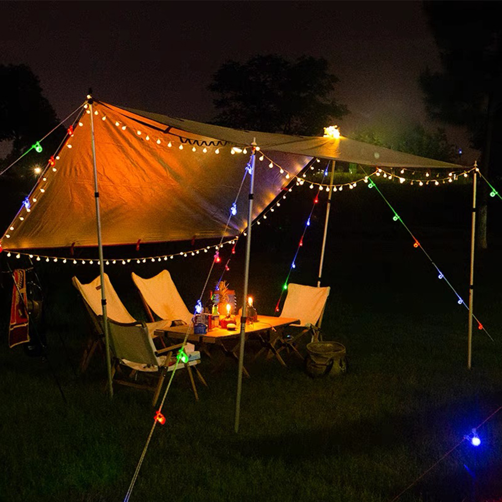 Cheap Goat Tents 5Pcs Waterproof LED Tent String Rope Guard Hanging Lights Mini Flashlight Outdoor Camping Warning Safety Lamp Random Color   